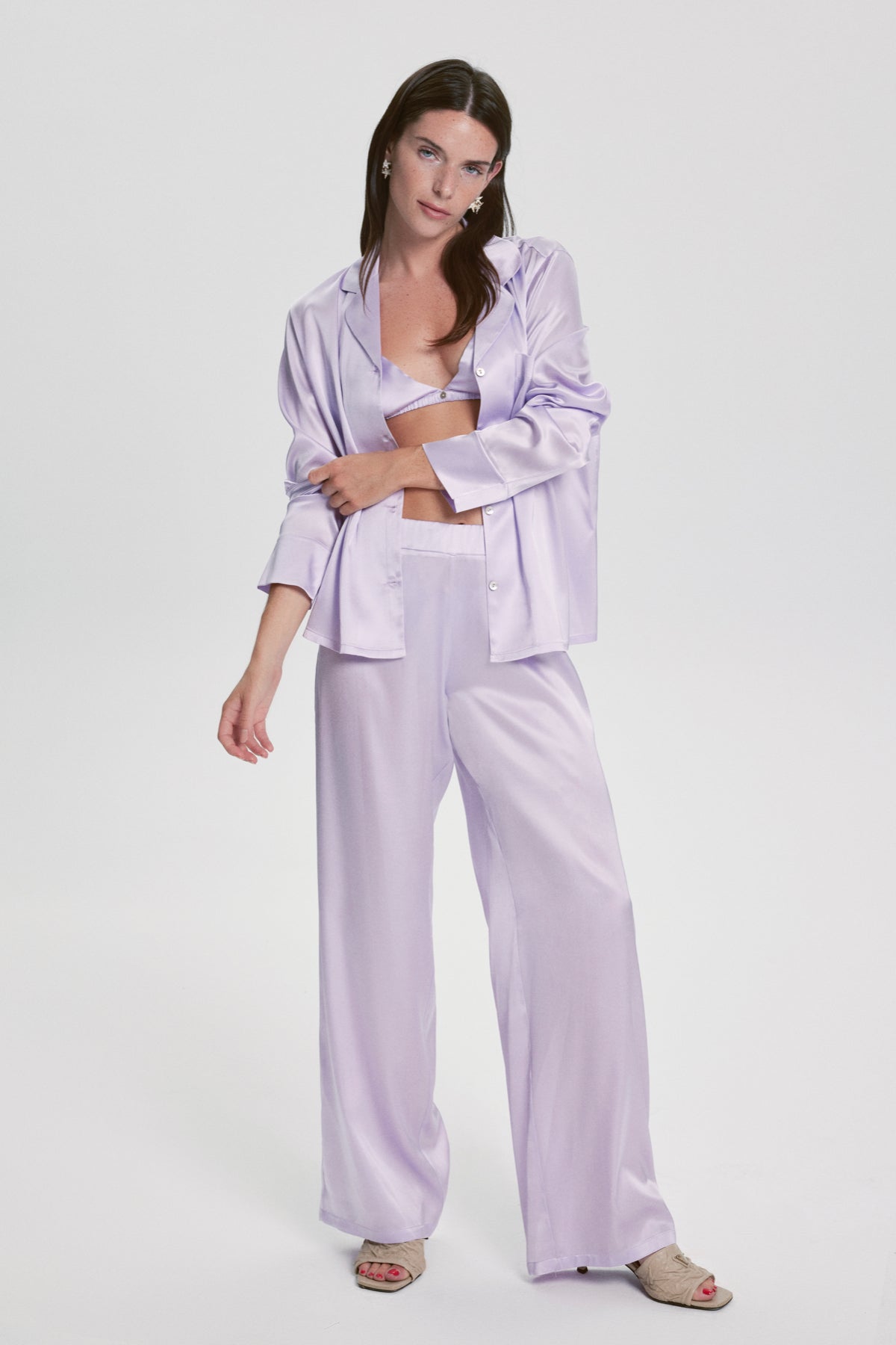 İpek Florence Pijama Takımı Lila