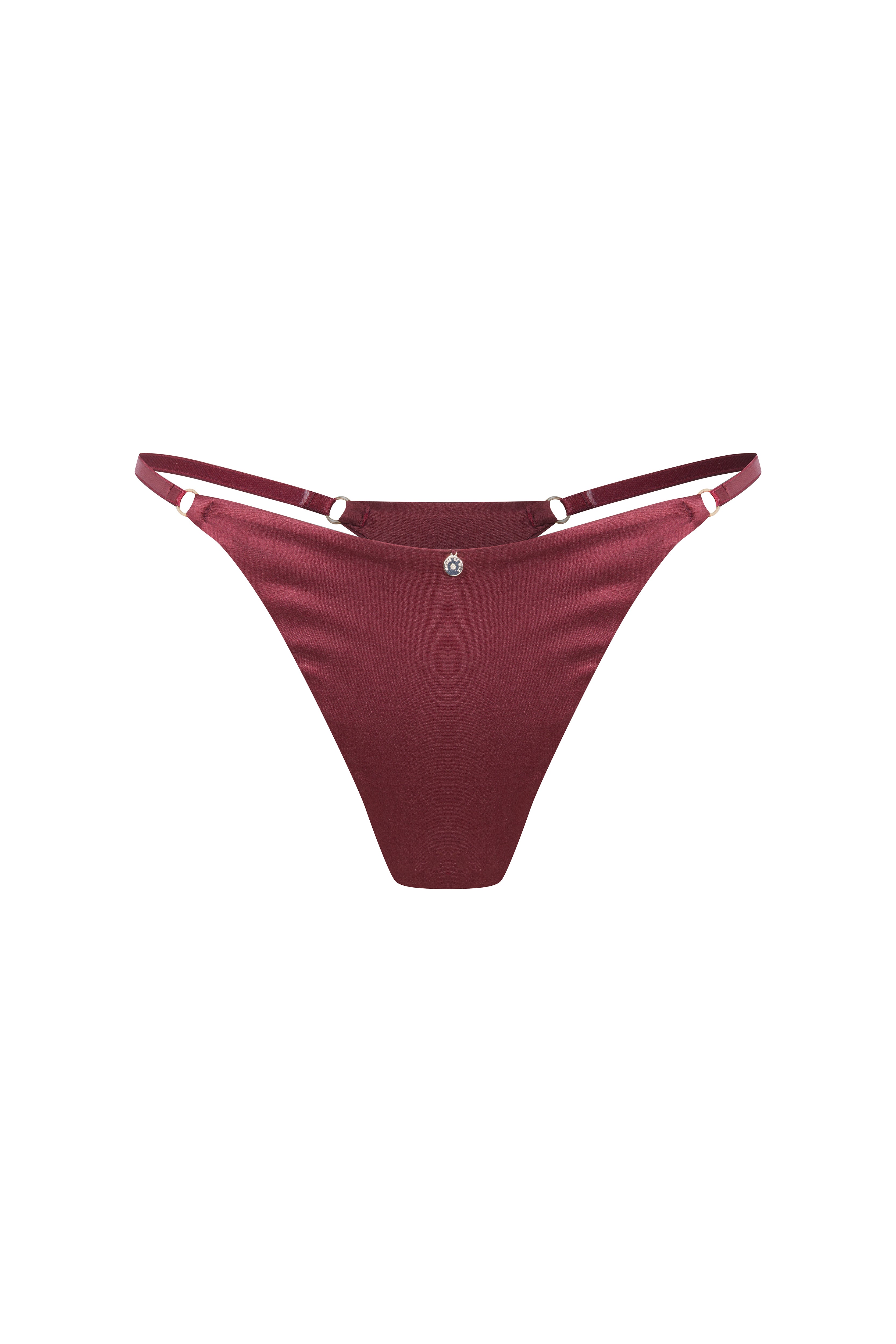 Customizable Silk Triangle Thong Burgundy