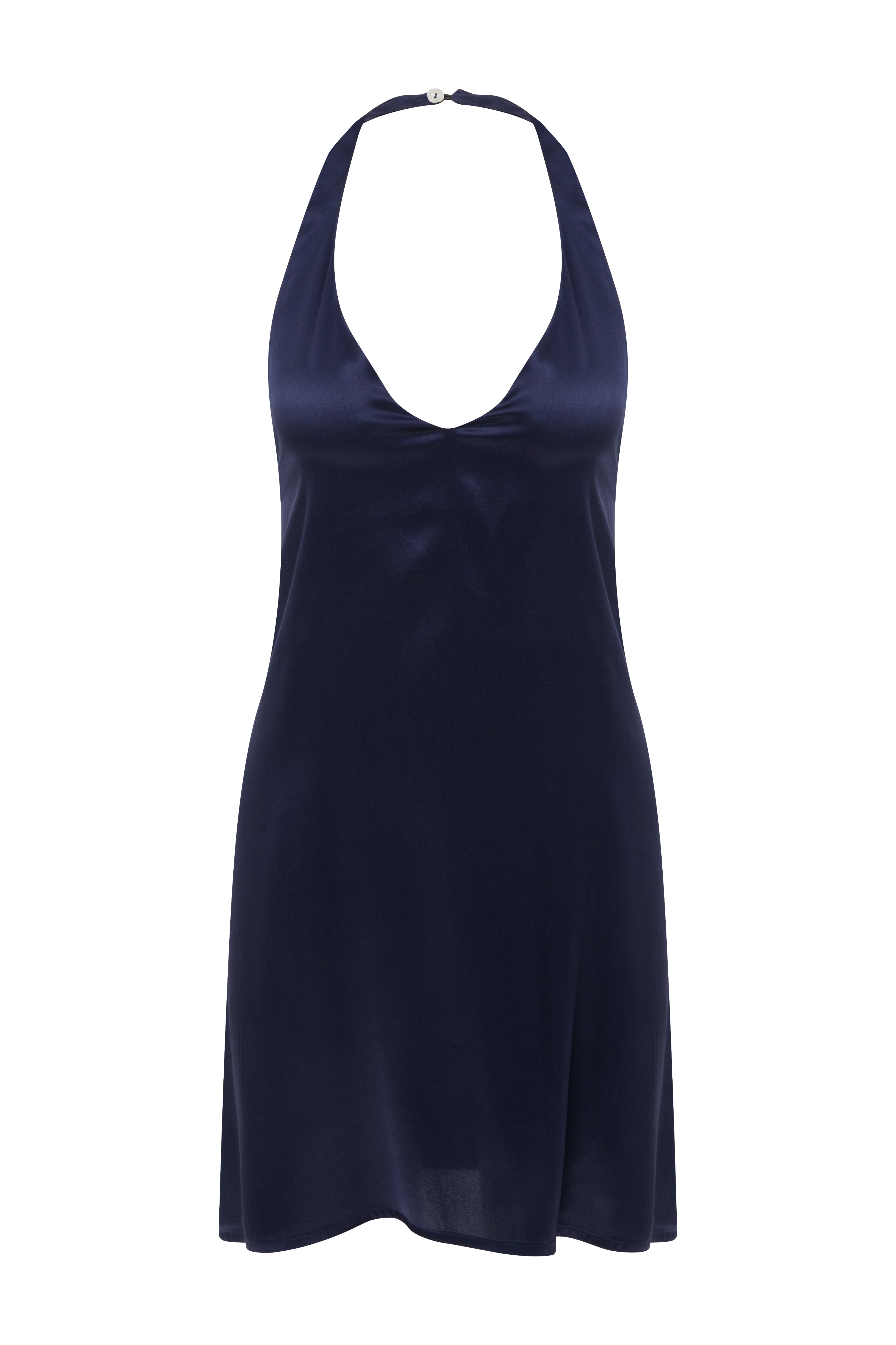 Eden Silk Lace Dress Navy Blue