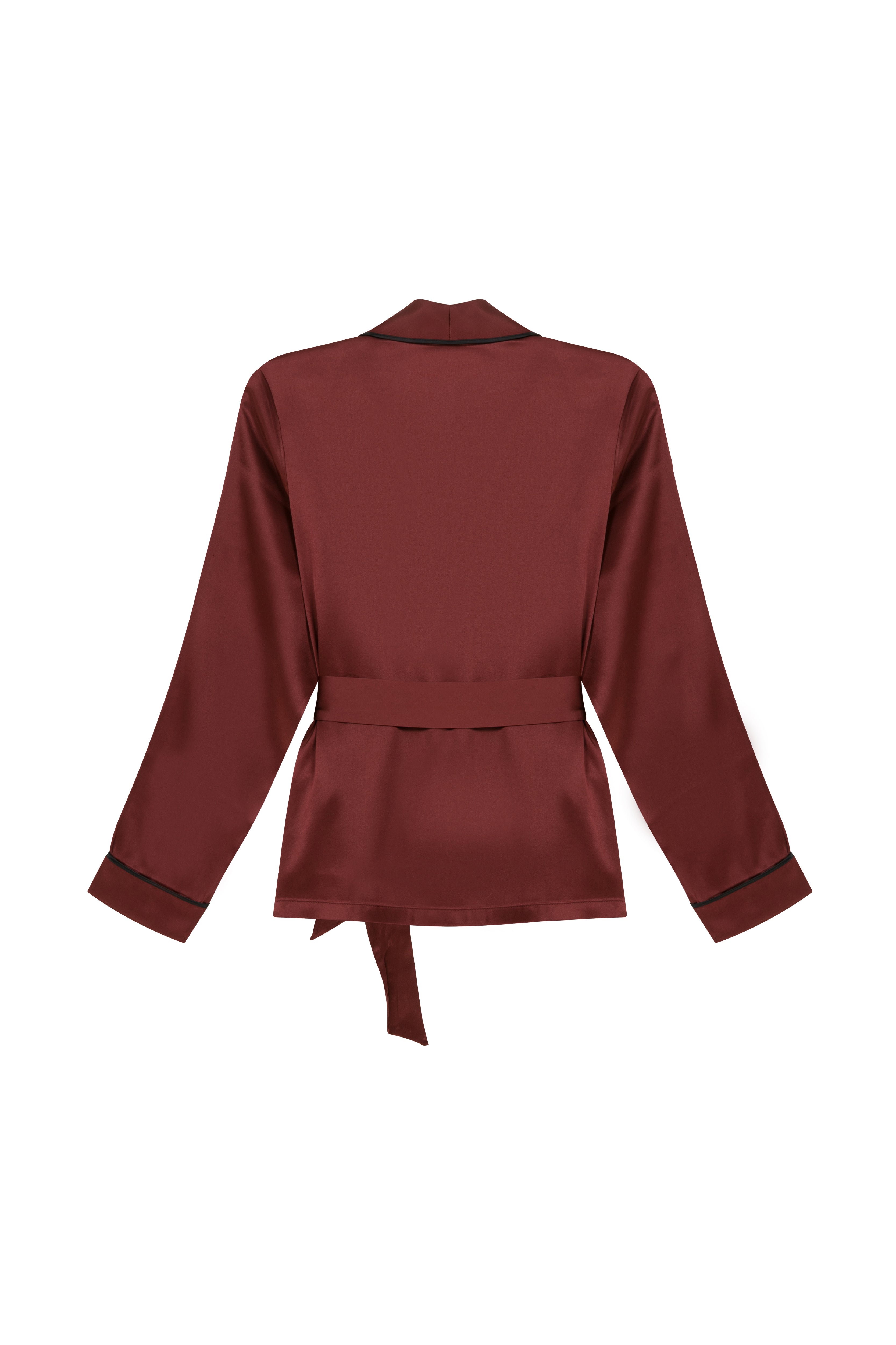 Elyse Silk Pajama Set Claret Red