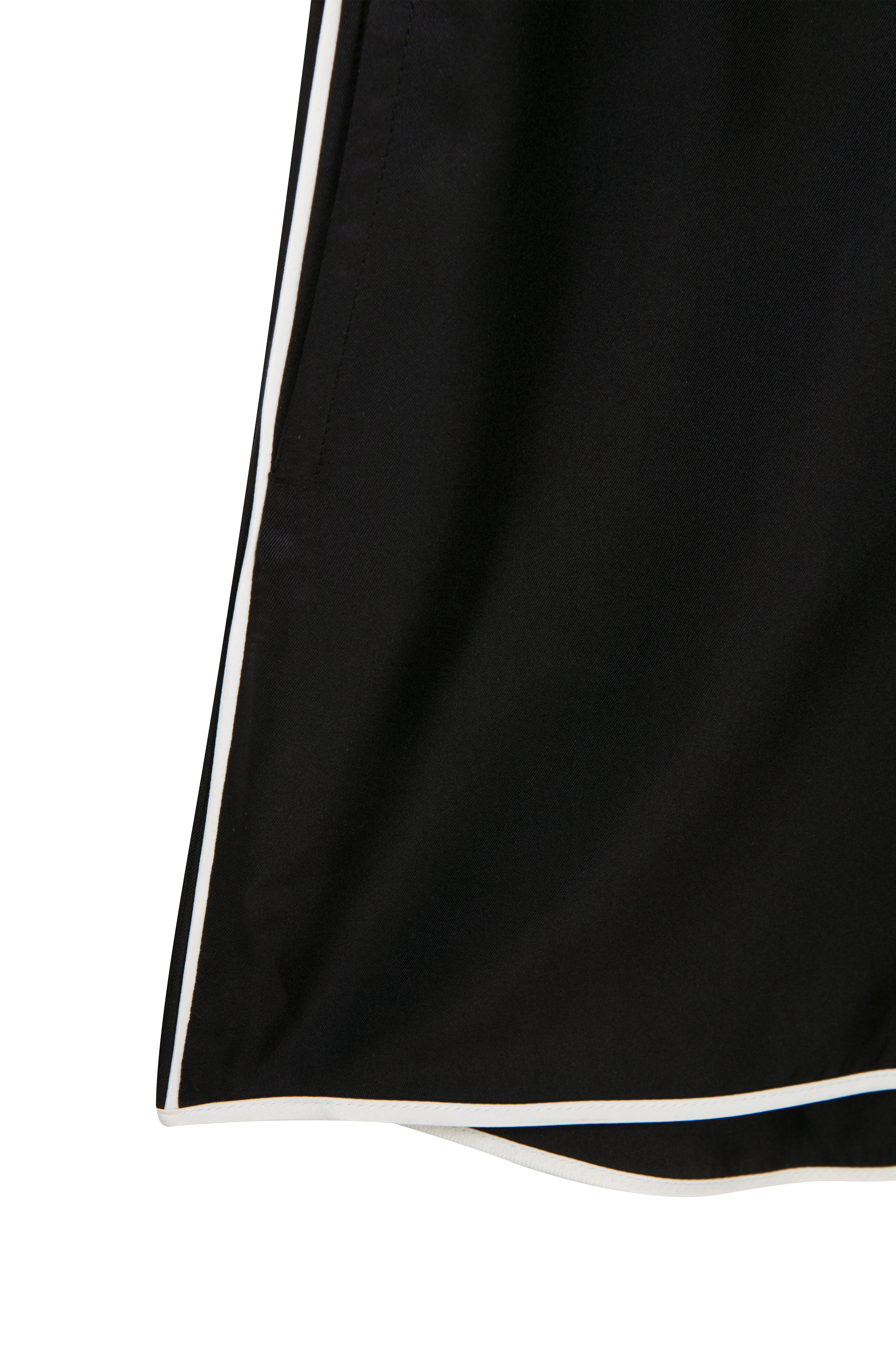 Silk Twill Adira Piping Shorts Pajama Set