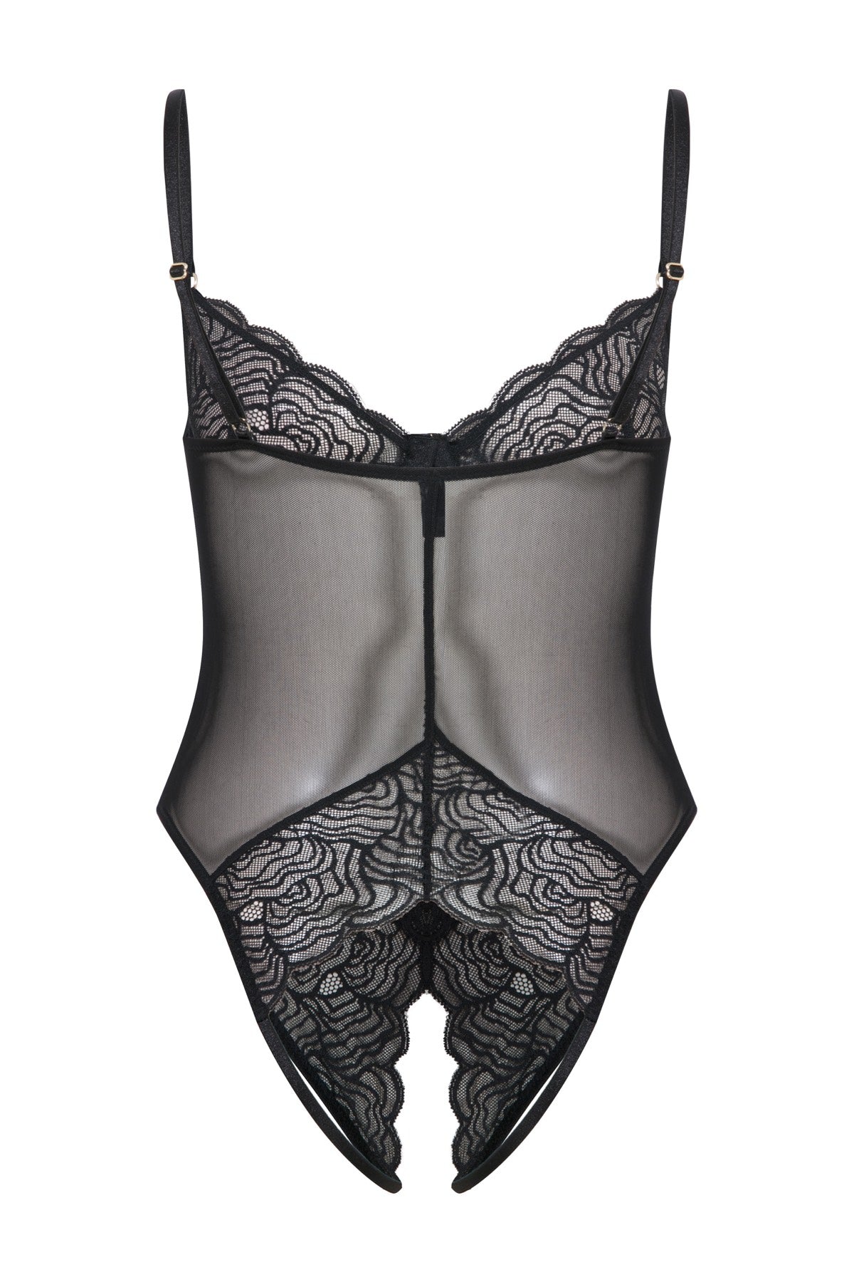 Béatrice Ouvert Bodysuit Siyah – House of Silk