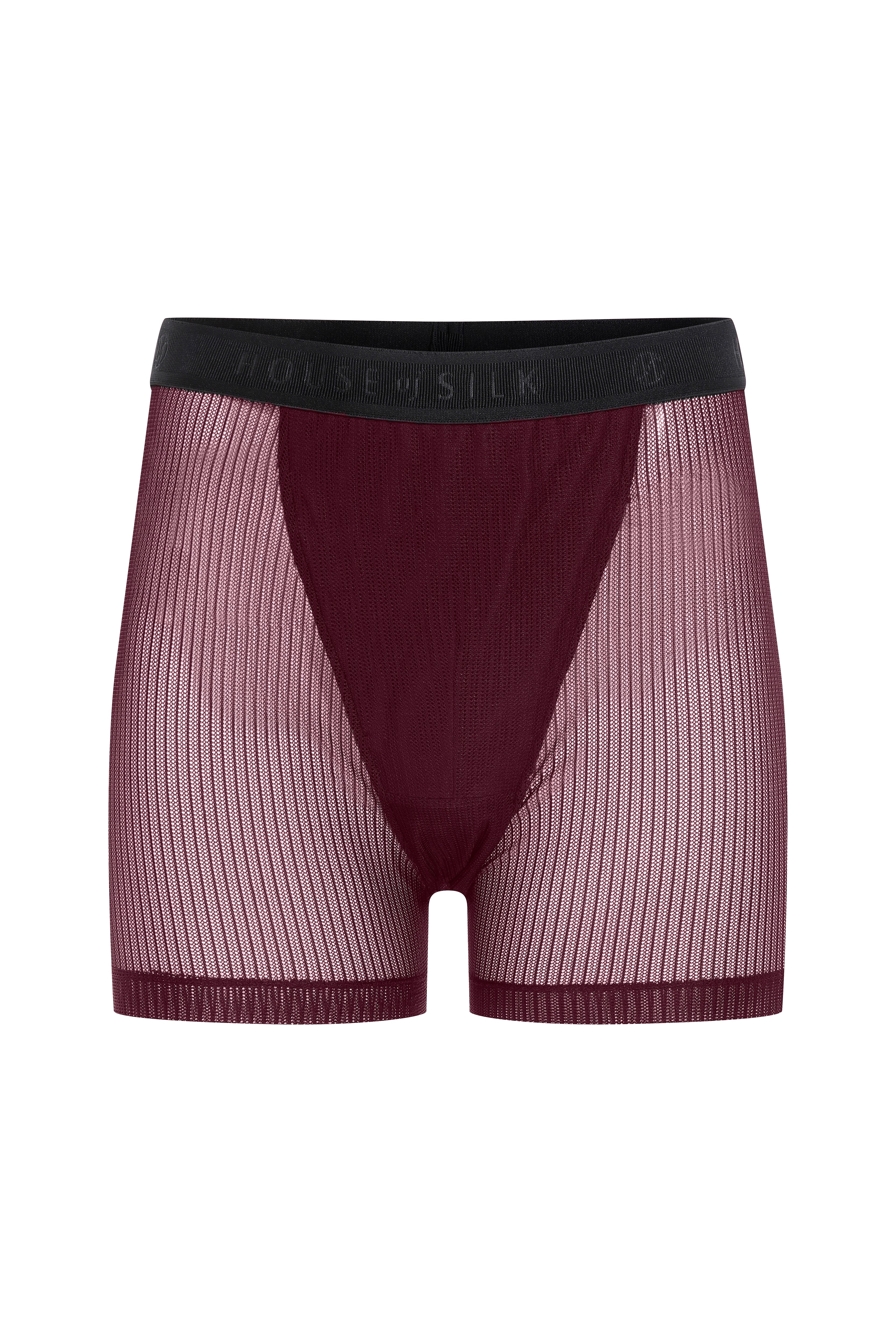 Fleur Tül Erkek Boxer Bordo – House of Silk