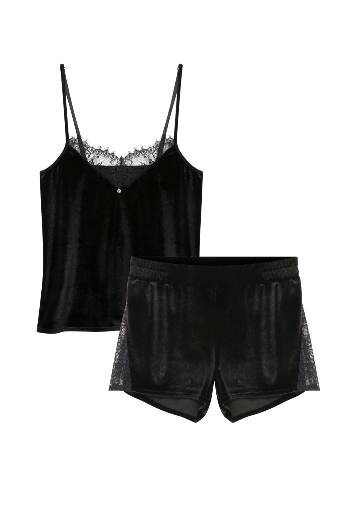 Velour Shorts Lace Hem Shorts MAISON SPECIAL(メゾンスペシャル