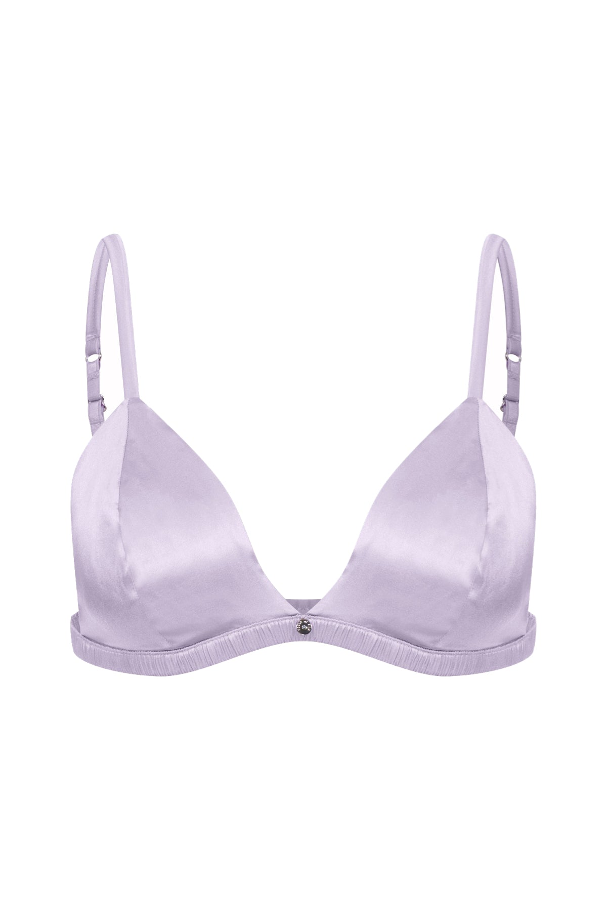 Silk Triangle Bra Lilac – House of Silk