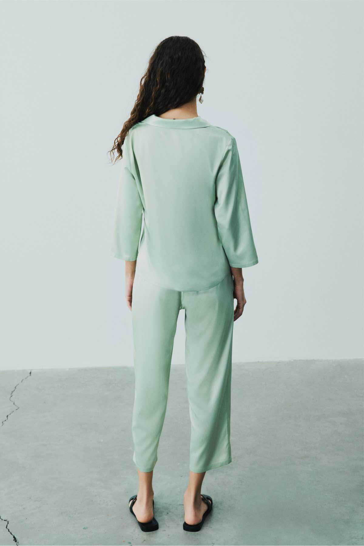 İpek Charlene Su Yeşili Pijama Takımı